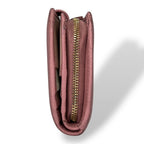 Prada Bifold Wallet with Metal Logo Compact Saffiano Pink — view 2