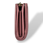 Prada Bifold Wallet with Metal Logo Compact Saffiano Pink — view 4