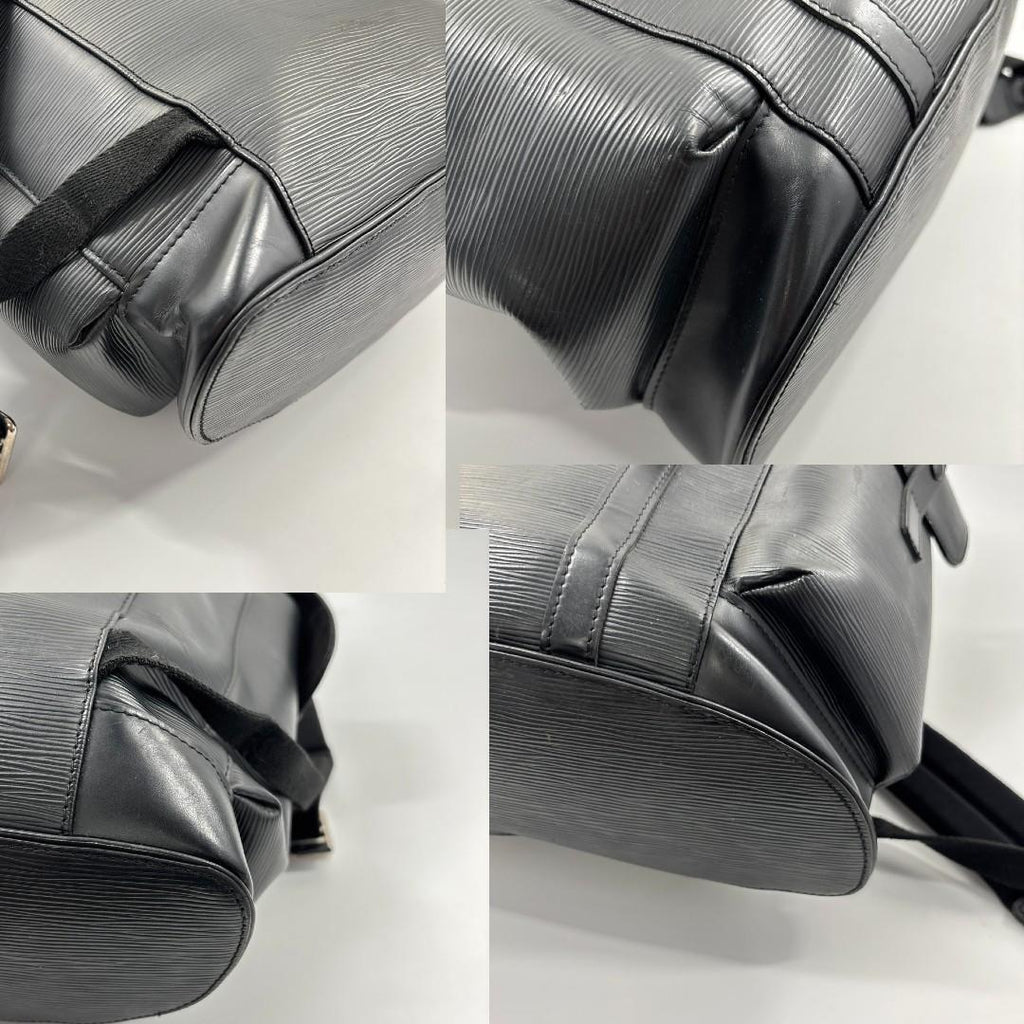 Louis Vuitton Super Christopher PM Epi Leather Backpack Black — view 6