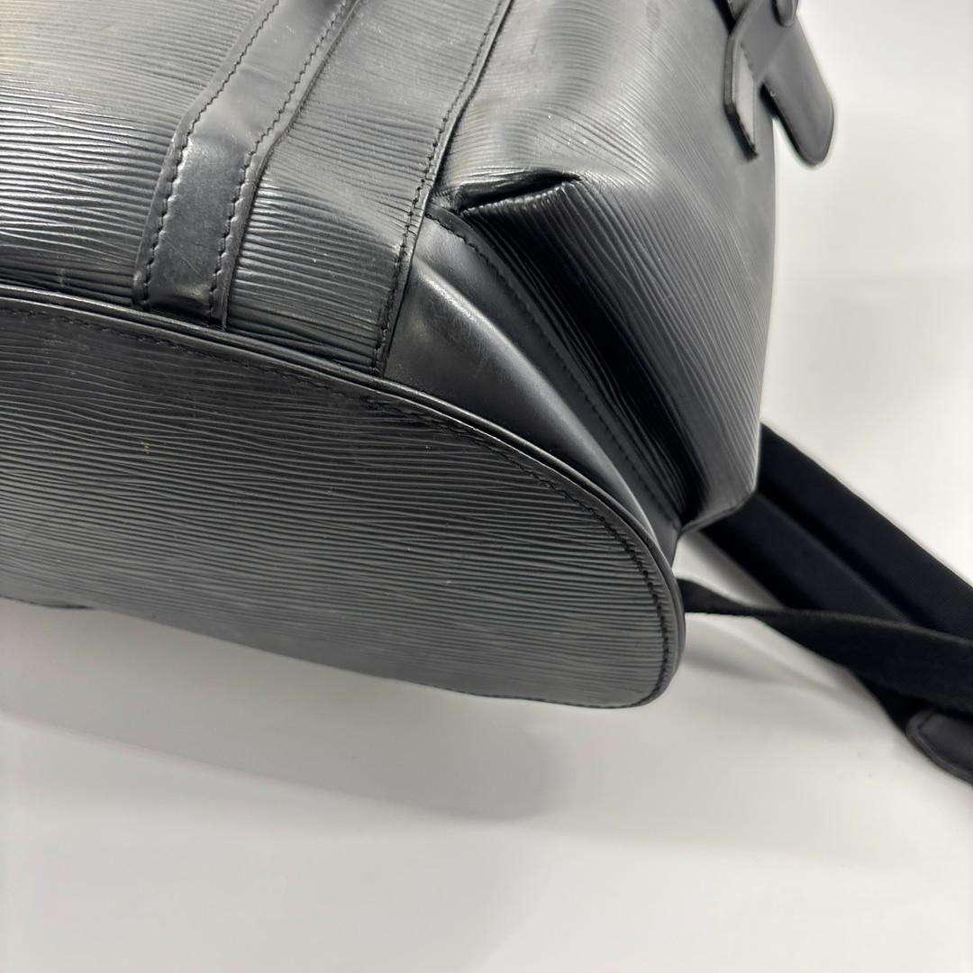 Louis Vuitton Super Christopher PM Epi Leather Backpack Black — view 7