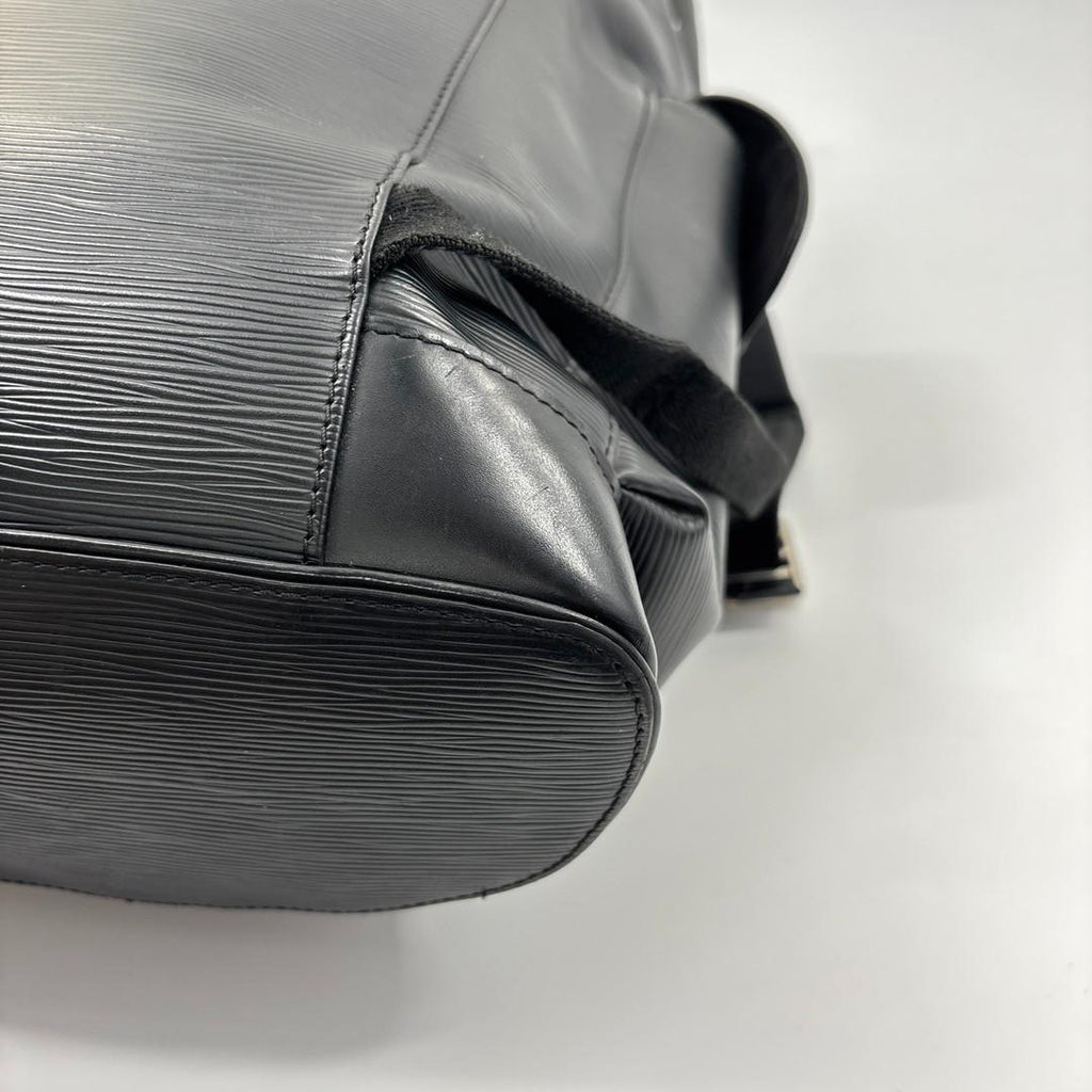 Louis Vuitton Super Christopher PM Epi Leather Backpack Black — view 8