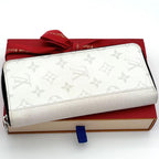 Louis Vuitton White Taigarama Zippy Vertical Wallet