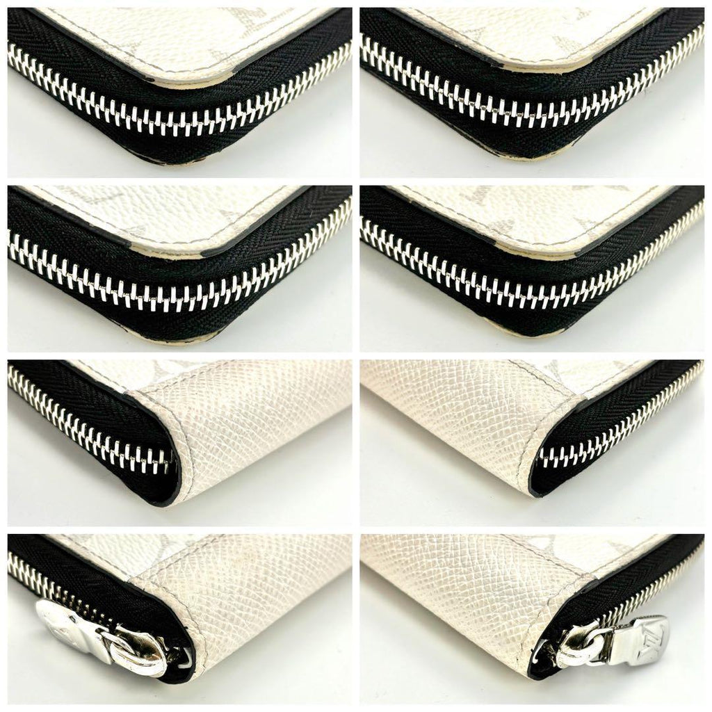 Louis Vuitton White Taigarama Zippy Vertical Wallet — view 8