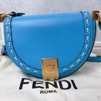 Fendi Moonlight Shoulder Bag Blue Leather — view 2
