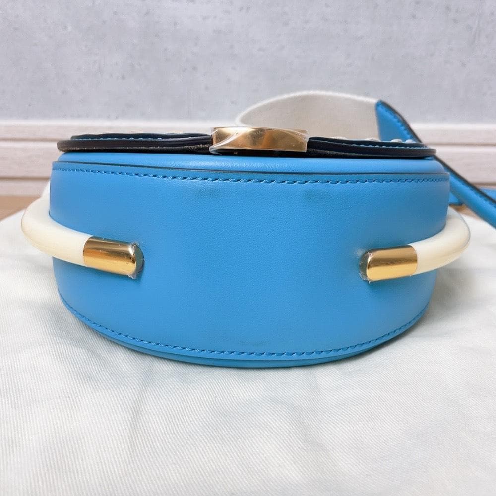 Fendi Moonlight Shoulder Bag Blue Leather — view 5