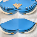 Fendi Moonlight Shoulder Bag Blue Leather — view 6