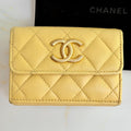 Chanel Caviar Leather Quilted Trifold Wallet