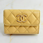 Chanel Caviar Leather Quilted Trifold Wallet — view 2