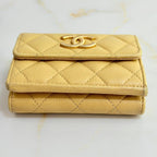 Chanel Caviar Leather Quilted Trifold Wallet — view 4