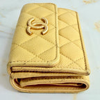 Chanel Caviar Leather Quilted Trifold Wallet — view 6