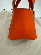 Hermes Picotin Lock Micro Lucky Daisy Orange Handbag — view 3