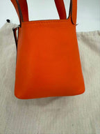 Hermes Picotin Lock Micro Lucky Daisy Orange Handbag — view 4