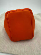 Hermes Picotin Lock Micro Lucky Daisy Orange Handbag — view 5