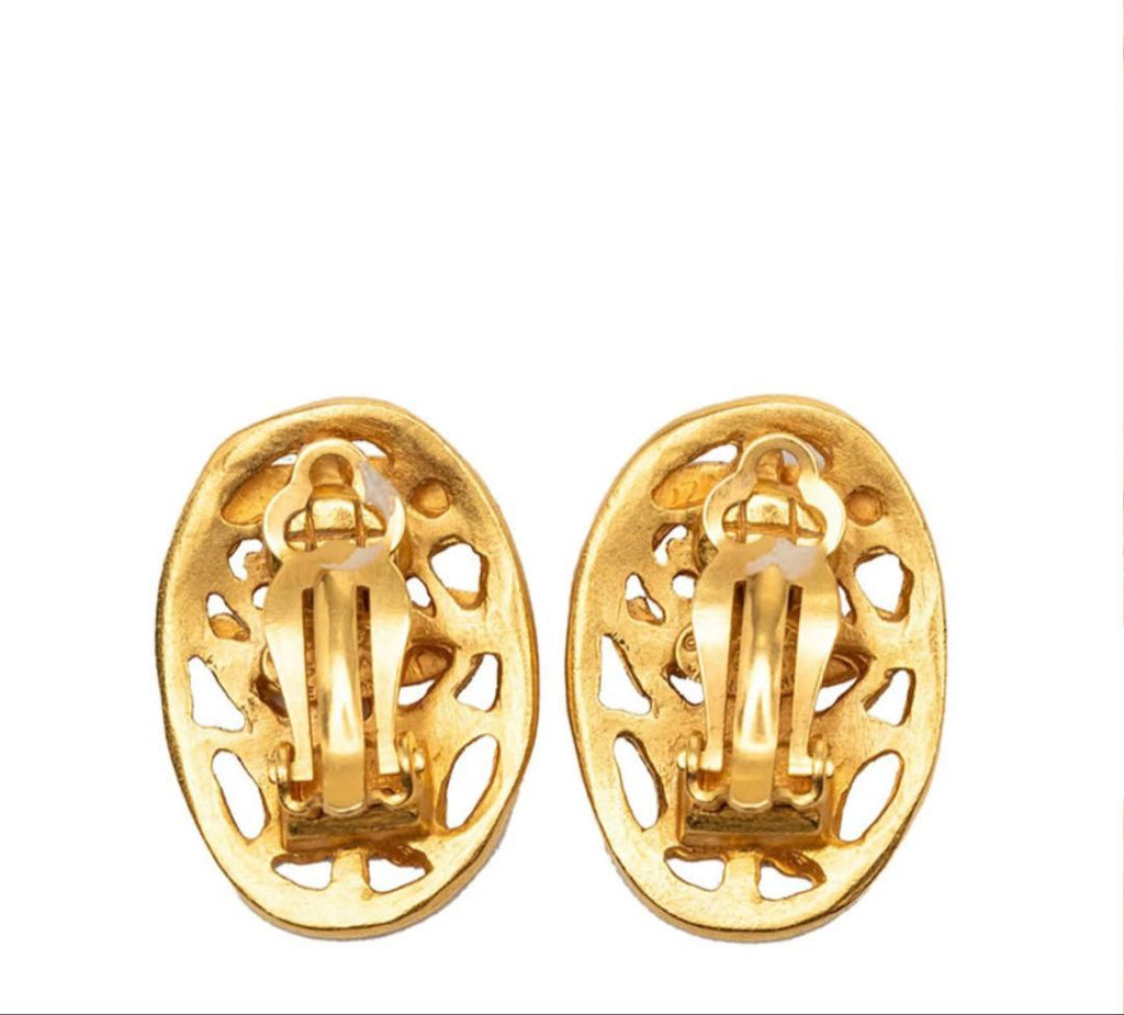 Chanel CC Logo Vintage Earrings — view 2
