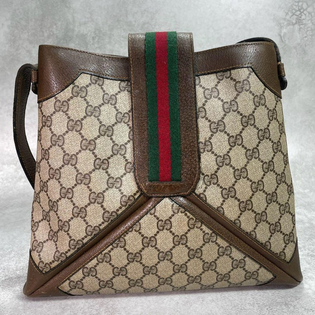 Gucci GG Sherry Line Shoulder Bag Brown Logo — view 3