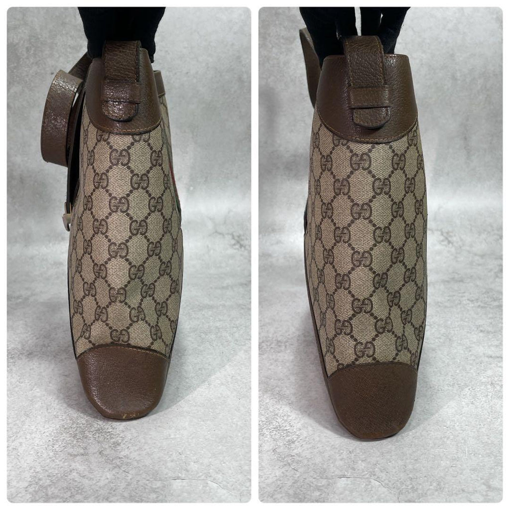 Gucci GG Sherry Line Shoulder Bag Brown Logo — view 7