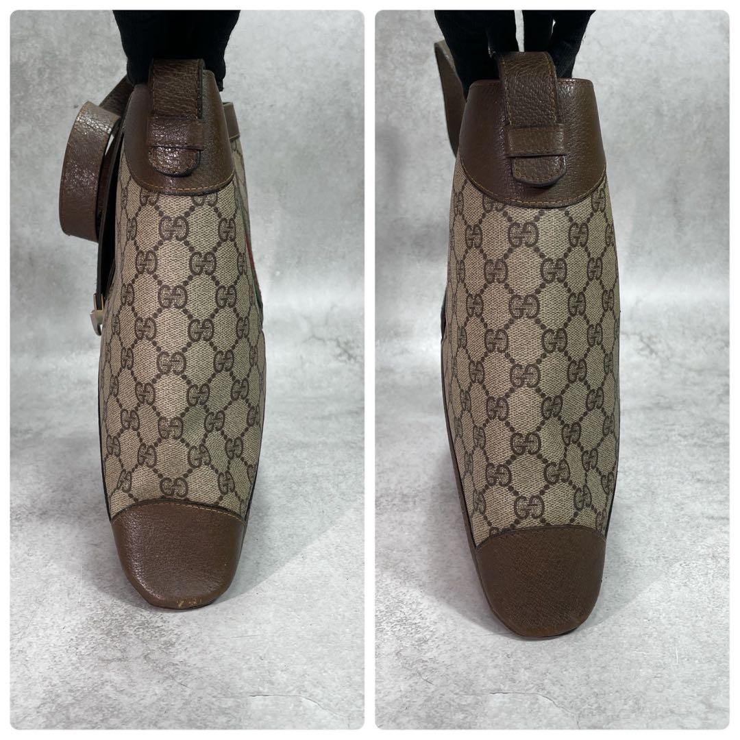 Gucci GG Sherry Line Shoulder Bag Brown Logo — view 7