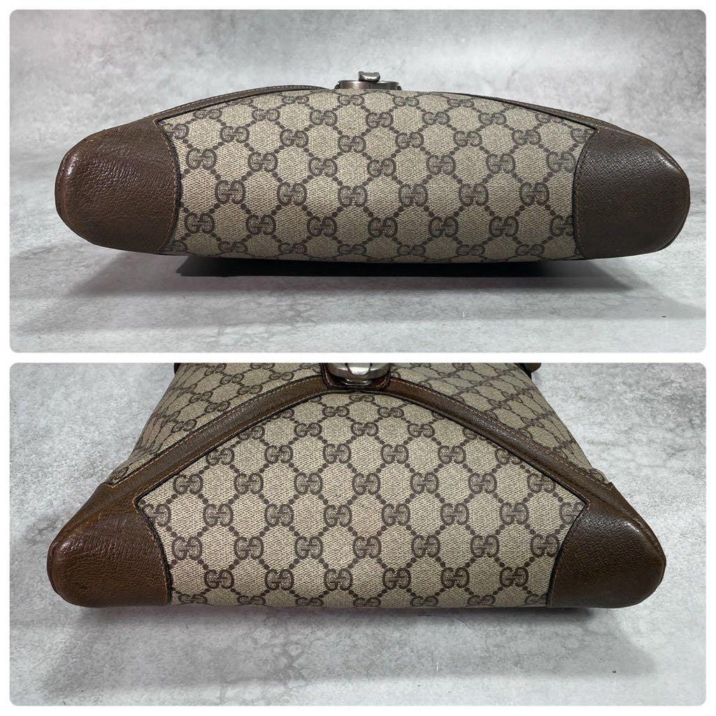 Gucci GG Sherry Line Shoulder Bag Brown Logo — view 8