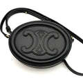 Celine Shoulder Bag Black Oval Perth Cuir