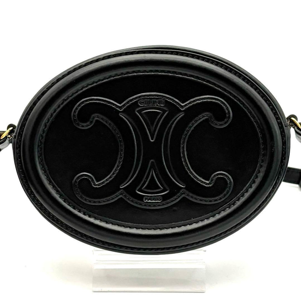 Celine Shoulder Bag Black Oval Perth Cuir — view 2