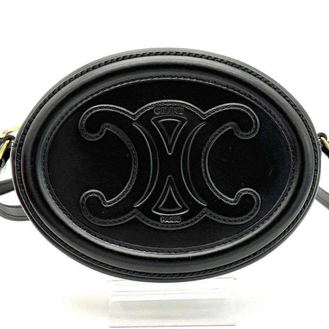 Celine Shoulder Bag Black Oval Perth Cuir — view 3