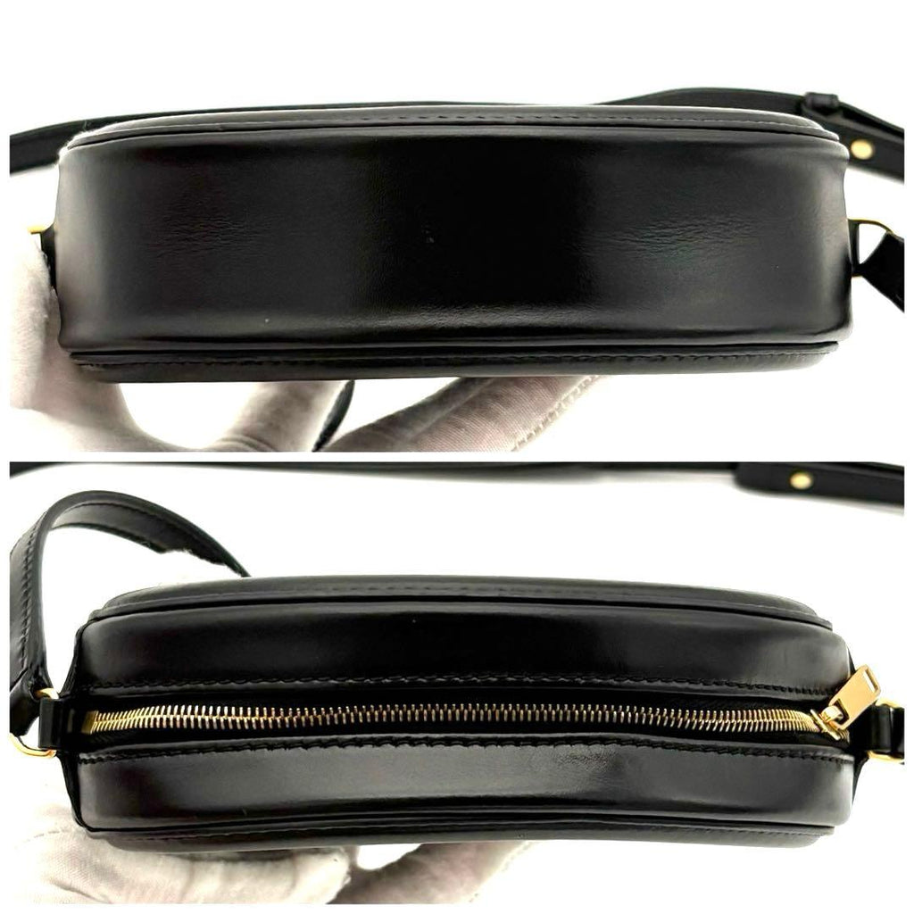 Celine Shoulder Bag Black Oval Perth Cuir — view 5