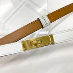 Hermes Veau Epsom Kelly 18 Belt White Gold — view 4