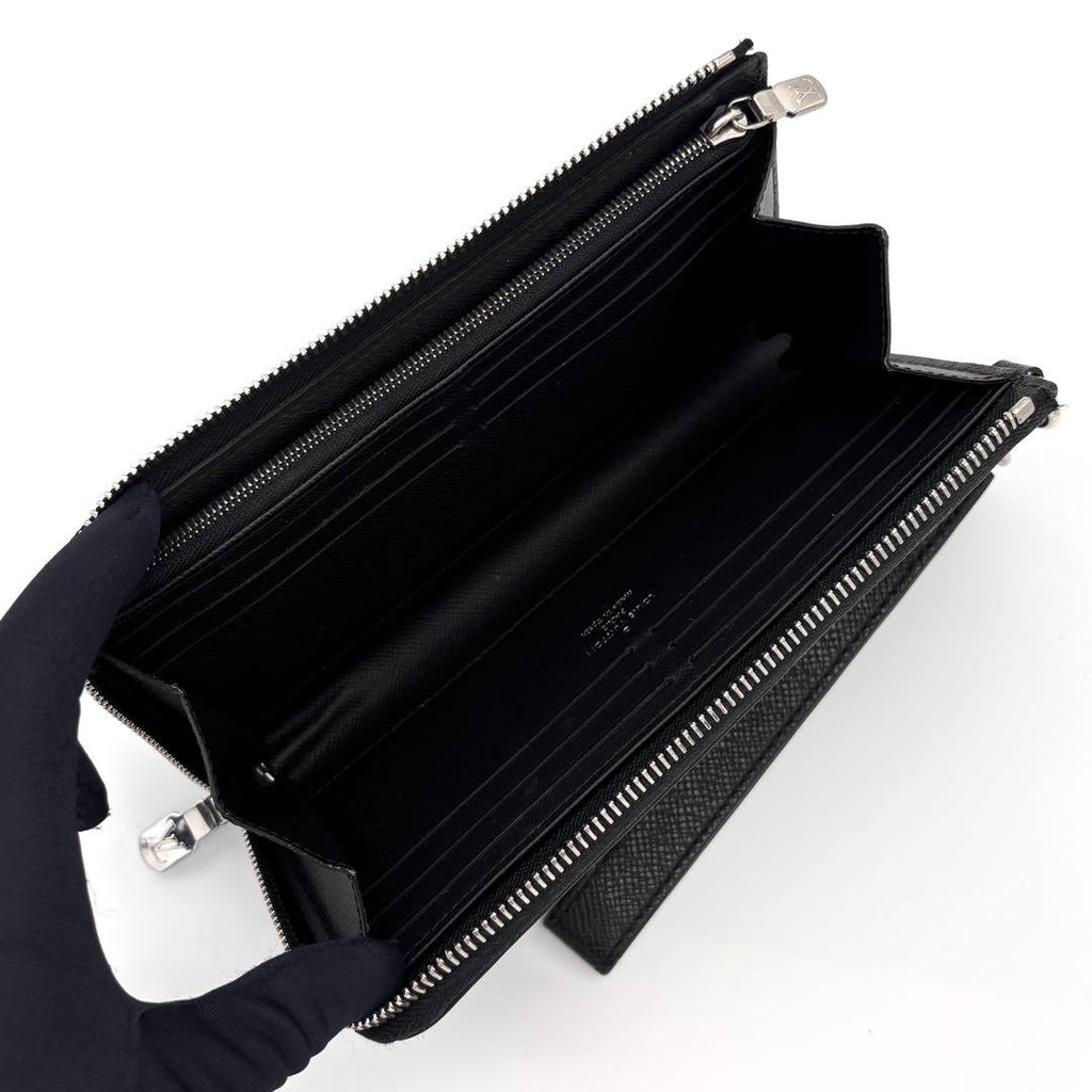 Louis Vuitton Taiga Zippy Dragonne L-shaped Zipper Wallet Clutch — view 3