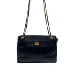 Chanel Lambskin Quilted Chain Shoulder Tote Black — view 3