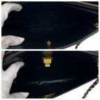 Chanel Lambskin Quilted Chain Shoulder Tote Black — view 9