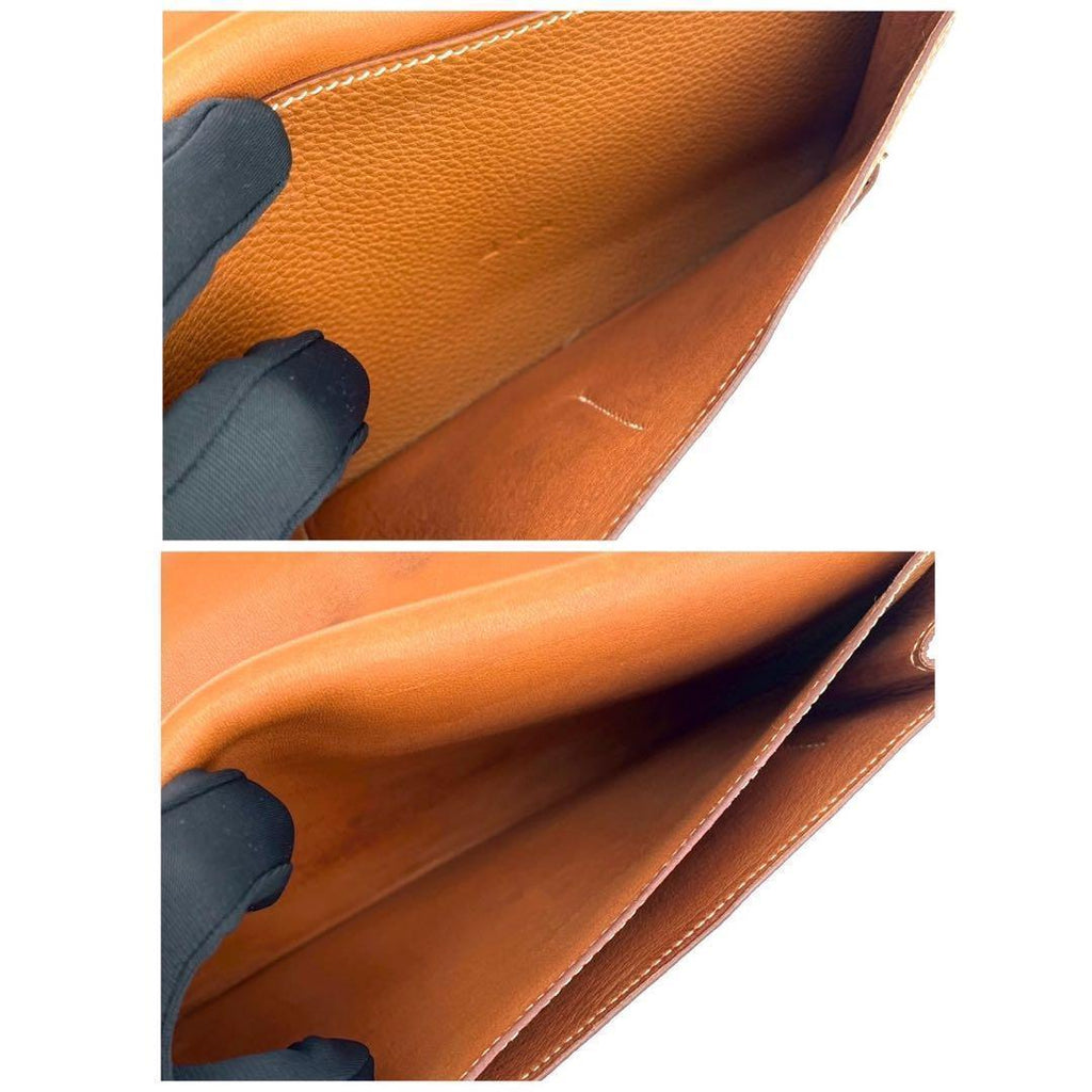 Hermes Dogon GM Togo Leather Wallet Brown Bifold — view 4