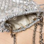 Prada Mesh Shoulder Bag Silver Braid — view 5