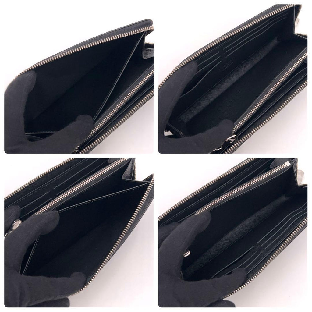 Louis Vuitton Taiga Zippy Wallet Horizontal Black — view 5