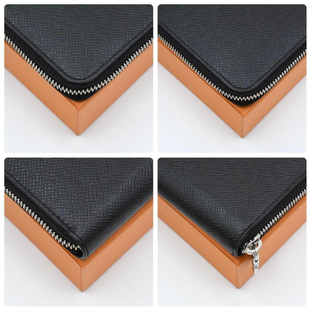 Louis Vuitton Taiga Zippy Wallet Horizontal Black — view 8