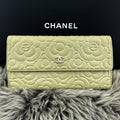 Chanel Wallet Camellia Embossed Flap SG
