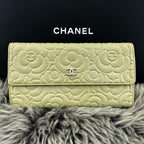 Chanel Wallet Camellia Embossed Flap SG