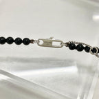 Celine Logo Onyx Necklace Black Silver — view 6