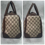 Gucci GG Sherry Line Boston Bag Brown Leather Logo — view 7