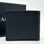 Prada Saffiano Bifold Compact Billfold Black Slim Wallet — view 3
