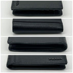Prada Saffiano Bifold Compact Billfold Black Slim Wallet — view 6