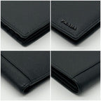 Prada Saffiano Bifold Compact Billfold Black Slim Wallet — view 7