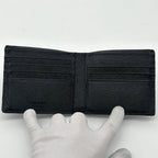 Prada Saffiano Bifold Compact Billfold Black Slim Wallet — view 8