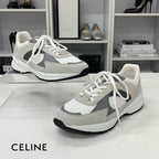 Celine Mesh Suede Logo Sneakers