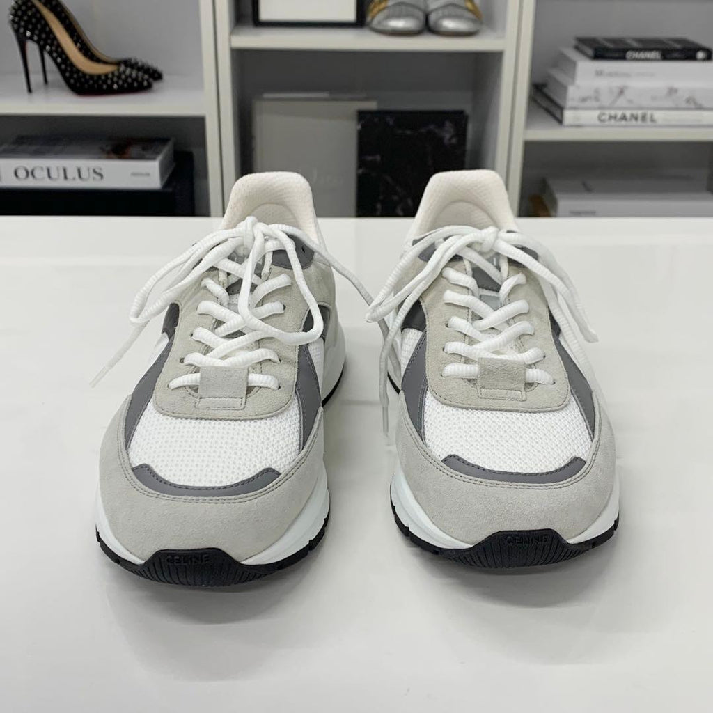 Celine Mesh Suede Logo Sneakers — view 4