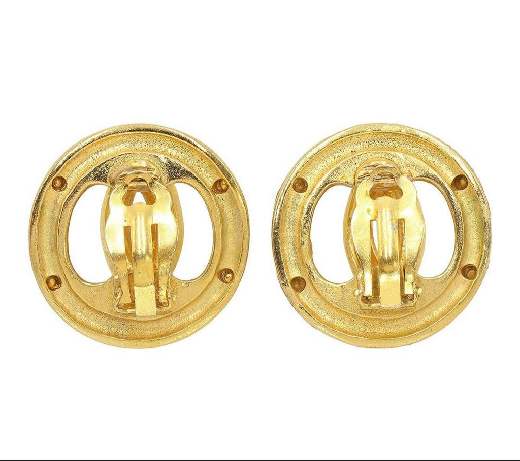 Chanel CC Logo Round Earrings — view 2