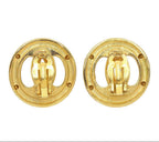 Chanel CC Logo Round Earrings — view 2