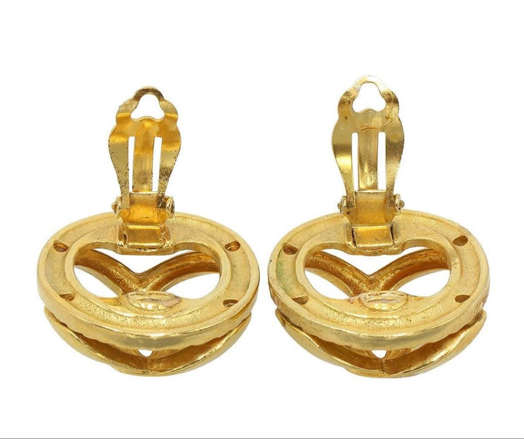 Chanel CC Logo Round Earrings — view 4