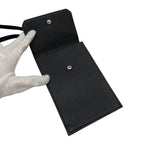 Prada Saffiano Leather Phone Case Shoulder Bag Black — view 7