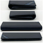 Prada Saffiano Bifold Wallet Navy Logo — view 4