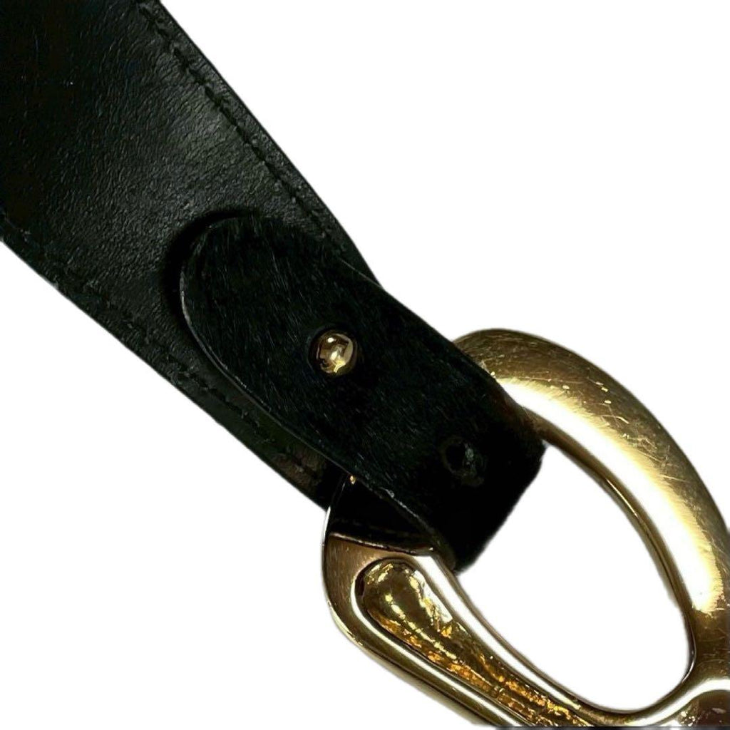 Gucci Tom Ford Era Horsebit Buckle Calf Hair Leather Belt — view 7